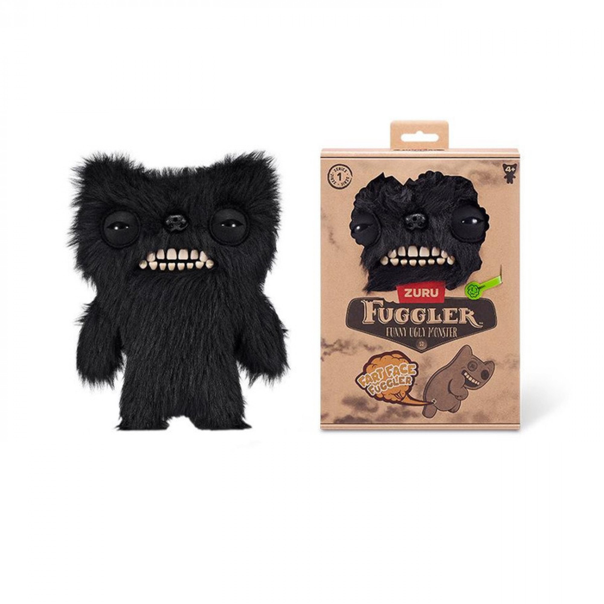 Мягкая игрушка Фаглер пукающий Черный Fuggler Fart Face. Оригинал!